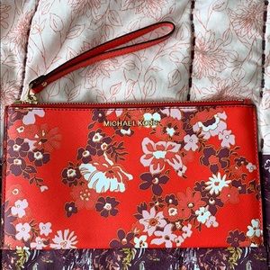 Michael Kors floral clutch